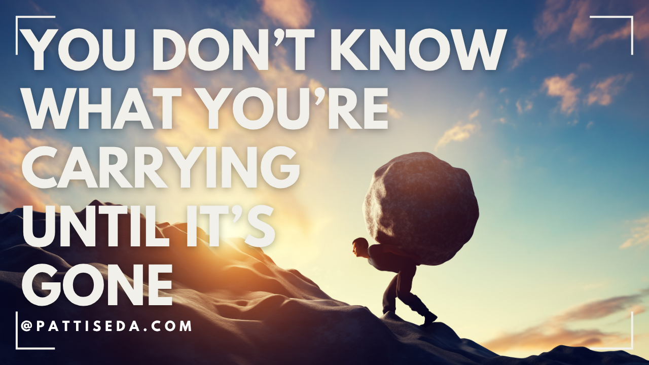 Carrying a heavy weight on back